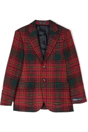 Ralph Lauren Single-breasted plaid wool blazer