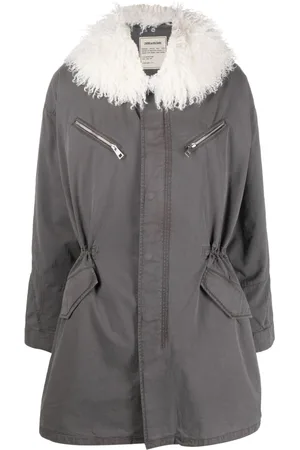 Zadig & Voltaire Kidea zip-up parka coat