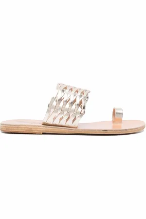 Ancient Greek Sandals Metallic-effect leather mules