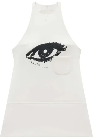 Courrèges Graphic-print sleeveless minidress