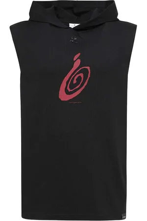 Courrèges Logo-appliqué sleeveless hoodie