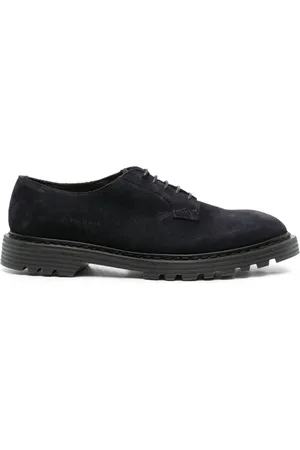 Premiata Logo-debossed 30mm suede derby shoes