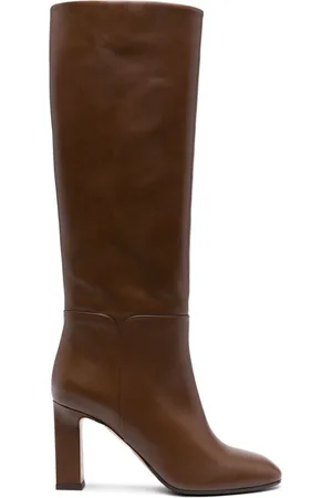 Aquazzura Sellier 85mm leather boots
