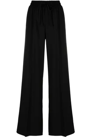 Twin-Set Logo-plaque wide-leg trousers