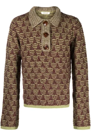 Namacheko Patterned-jacquard knitted polo shirt