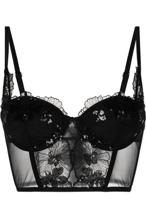 FLEUR DU MAL Sequin Violet sequinned bustier top