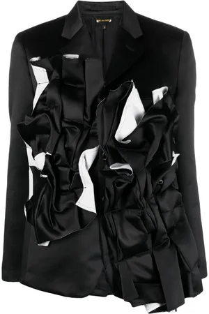 Comme des Garçons Satin ruched-panel blazer