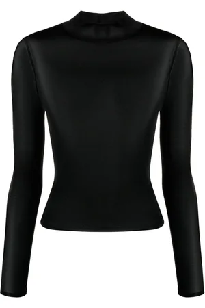 Courrèges Logo-appliqué fine-knit top