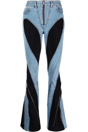 MUGLER Spiral split-hem jeans