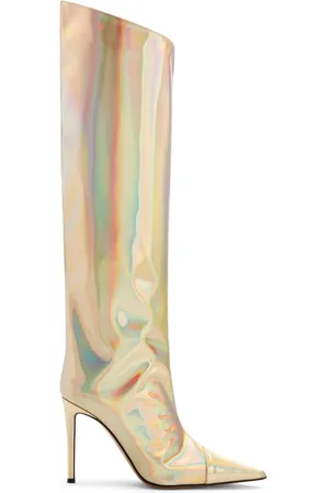 ALEXANDRE VAUTHIER 100mm holographic knee-high boots