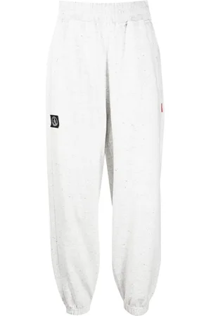 Izzue Label logo-patch cotton blend track pants