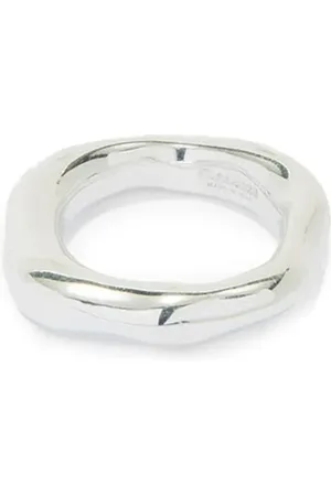 Jil Sander Engraved-logo band ring