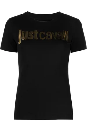 Roberto Cavalli Logo-embossed round-neck T-shirt