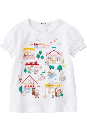 Familiar Cartoon-print cotton T-shirt