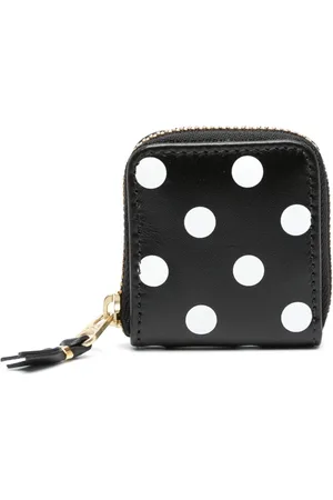Comme des Garçons Bold-dot pattern leather wallet