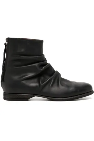YOHJI YAMAMOTO Pleat-detail leather boots