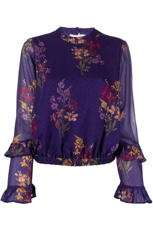 Twin-Set Floral-print polka-dot blouse
