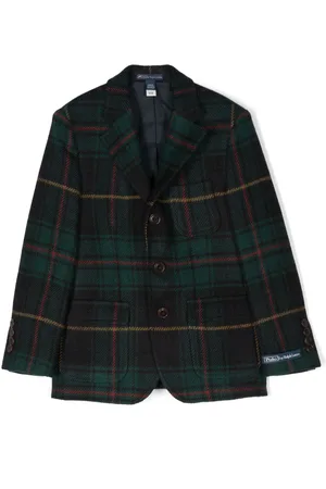 Ralph Lauren Plaid-pattern single-breasted blazer