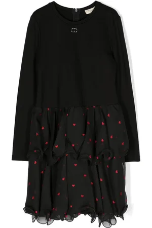 Twin-Set Heart-print long-sleeve dress