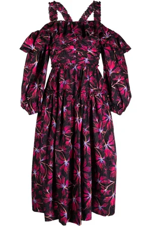 ULLA JOHNSON Caprice floral-print cotton midi dress