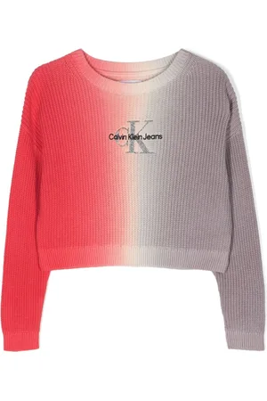 Calvin Klein Logo-embroidered waffle-knit jumper