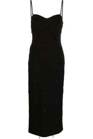 P.A.R.O.S.H. Embroidered crepe midi dress