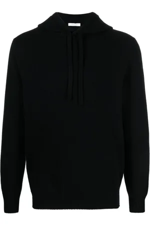 Cruciani Long-sleeve fine-knit hoodie
