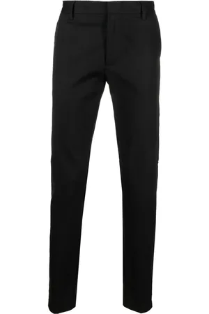 Emporio Armani Pressed-crease cotton chino trousers