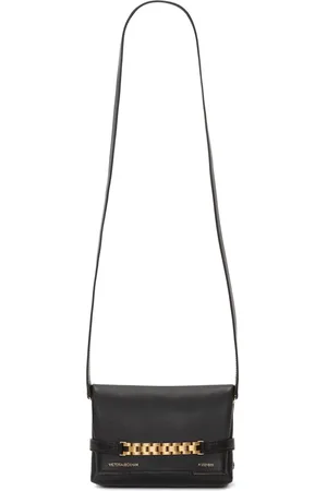 Victoria Beckham Logo-print leather clutch bag