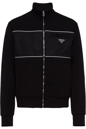Prada Re-Nylon panelled zip-up jacket
