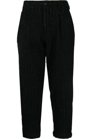 Comme des Garçons Pinstripe-pattern cropped tailored trousers