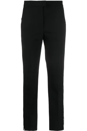 MAISON CLOSE Lace-stripe virgin-wool blend tailored pants