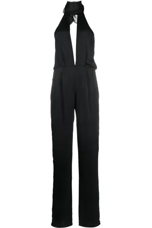 MAISON CLOSE Open-back satin jumpsuit