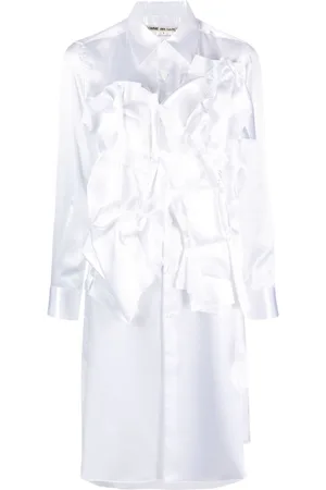 Comme des Garçons Ruffled satin shirtdress