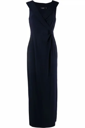 Ralph Lauren Sleeveless pinched-waist maxi dress