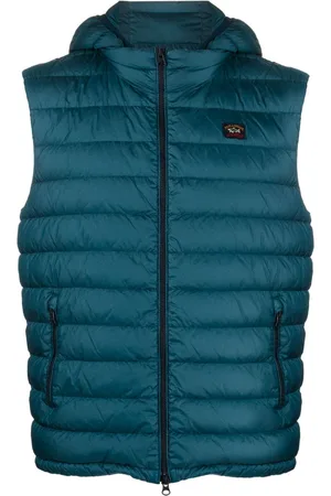 Paul & Shark Save The Sea detachable-hood padded gilet
