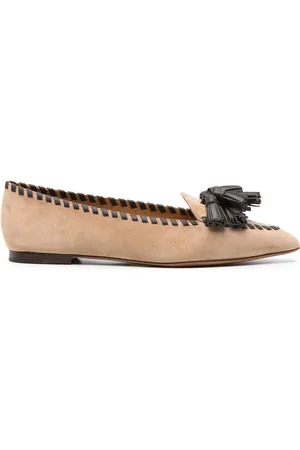 Ralph Lauren Tassel-detail leather ballerina shoes