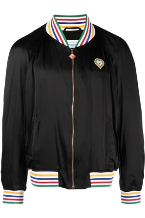Casablanca Souvenir logo-patch bomber jacket