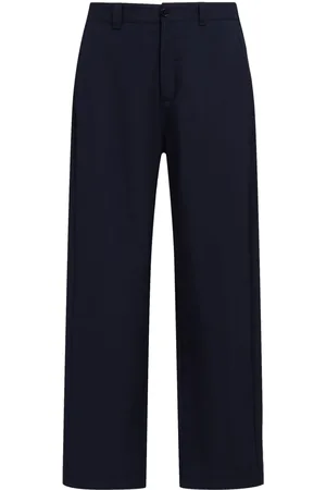 Marni Logo-waistband virgin-wool trousers