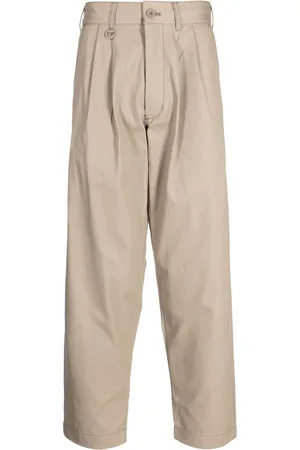 Chocoolate Logo-patch pleated chinos