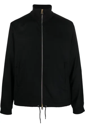 Paul Smith Ribbed-collar jersey-texture bomber jacket