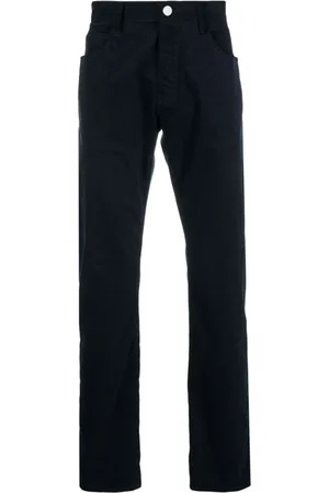 Giorgio Armani Mid-rise cotton straight jeans