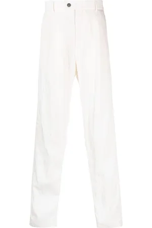 Giorgio Armani Crinkled-finish straight-leg trousers