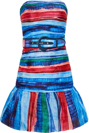 Rebecca Vallance Rimini striped strapless minidress