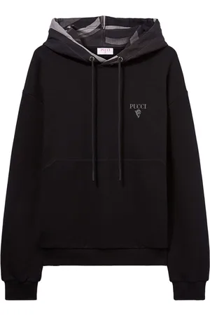 Puccini Marmo-print cotton hoodie