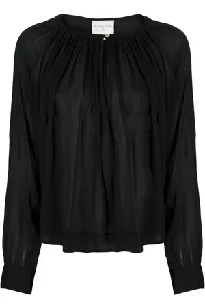 FORTE FORTE Gathered voile blouse