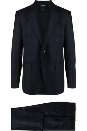 Ermenegildo Zegna Single-breasted checked wool suit