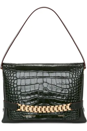 Victoria Beckham Chain Pouch crocodile-effect clutch bag