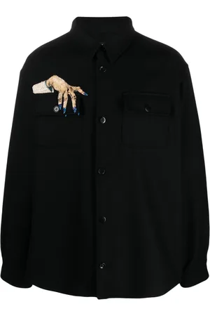 UNDERCOVER Hand-embroidered wool-blend shirt jacket
