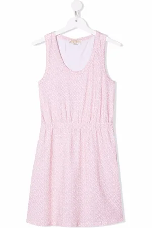 Michael Kors TEEN cotton monogram-print dress